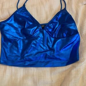 leather look crop top